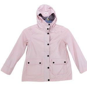 Urban Republic Pink Raincoat Girls Blush Matte Lined Hooded Zip S 7/8